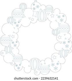 Christmas Ring Decoration Digital Vector File for Laser Cutter. Christmas Decoration.