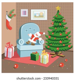 Christmas room.