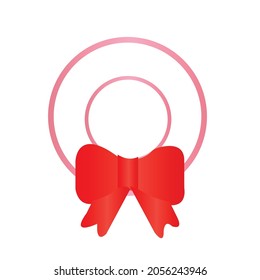 Christmas round frame colourful vector 