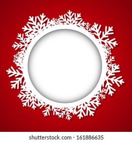 Christmas Round Frame With Place For Text