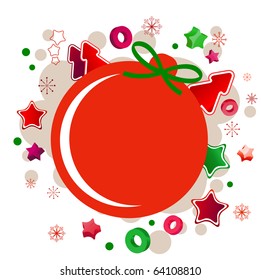Christmas round-shaped frame