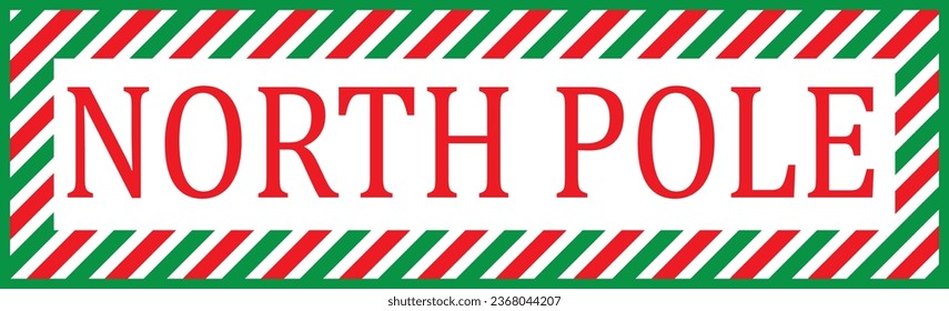 Christmas Rubber Stamp. North Pole 