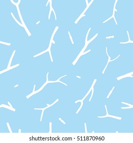 Christmas Rustic Seamless Pattern with branch. Vector EPS 10