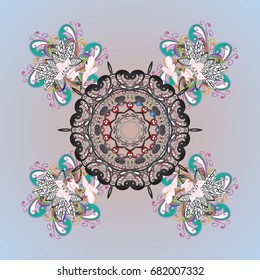 Christmas s. Vector illustration. Magic holiday abstract background with star and falling snowflakes.