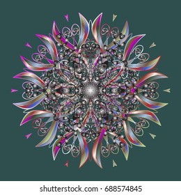 Christmas s. Vector illustration. Magic holiday abstract background with star and falling snowflakes.