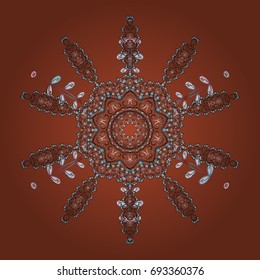 Christmas s. Vector illustration. Magic holiday abstract background with star and falling snowflakes.