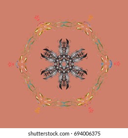 Christmas s. Vector illustration. Magic holiday abstract background with star and falling snowflakes.