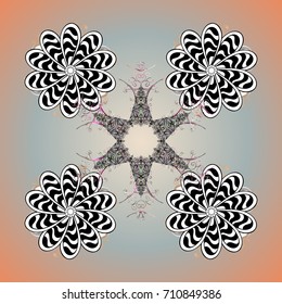 Christmas s. Vector illustration. Magic holiday abstract background with star and falling snowflakes.