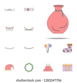 Christmas sack colored icon. Christmas holiday icons universal set for web and mobile