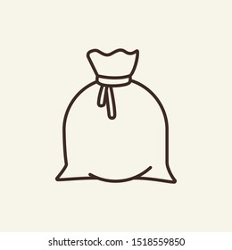 Christmas sack line icon. Winter, New Year, holiday. Christmas concept. Vector illustration can be used for topics like winter holidays, entertainment, Christmas