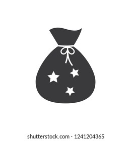 Christmas sack vector icon 