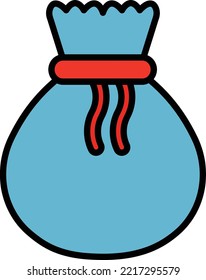 Christmas sack Vector Icon which is suitable for commercial work and easily modify or edit it

