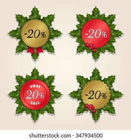 Christmas Sale 20% - Mistletoe Labels