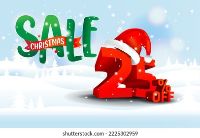 Christmas sale 25% off. Christmas discount 25% for digital or print media.