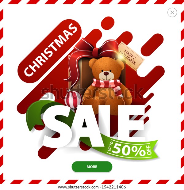 Christmas Sale 50 Off Red Green Stock Vector Royalty Free 1542211406