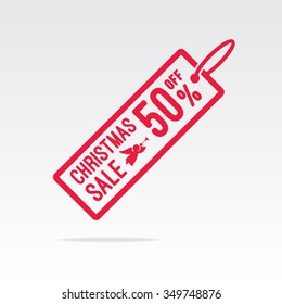 Christmas Sale 50% Off Tag