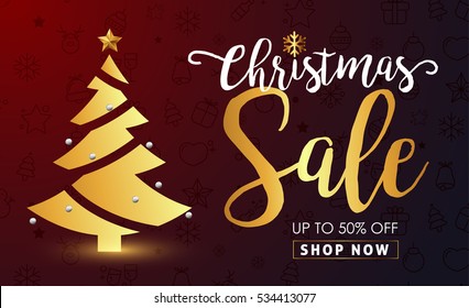 Christmas sale background and icon set pattern. Vector illustration.Wallpaper.flyers, invitation, posters, brochure, banners, calendar