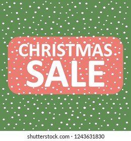 Christmas sale background. Promotional online sale event. Vector illustration.