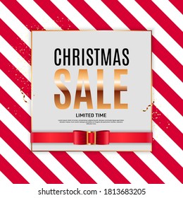 Christmas Sale Background Template. Vector Illustration EPS10
