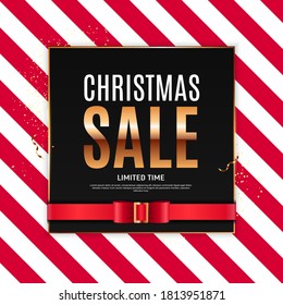 Christmas Sale Background Template. Vector Illustration EPS10