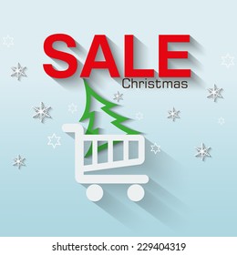Christmas sale background vector