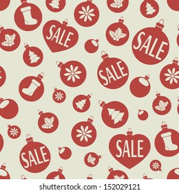 Christmas sale background. Vector, seamless, EPS 8.