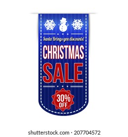 Christmas sale banner design over a white background, vector illustration