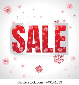 Christmas Sale banner. discount. winter. vector illustration on white background