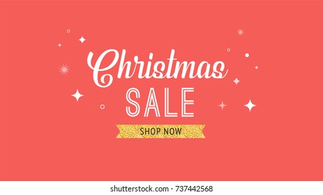 Christmas sale banner, Holiday , winter discount background, design template