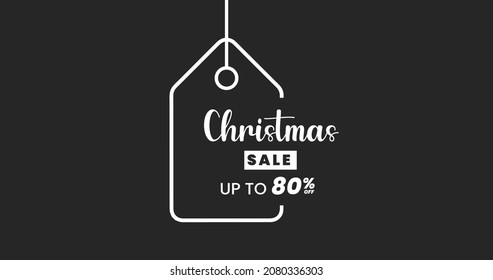 Christmas sale banner, Christmas offer Template with Discount Tag, Vector illustration design
