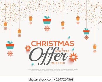 Christmas Sale banner or Poster Template Design.