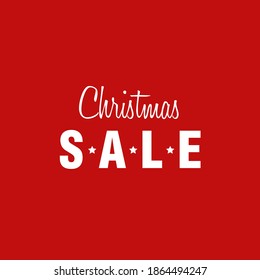 Christmas sale banner with red background