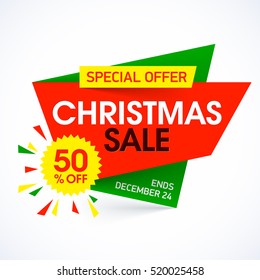 Christmas Sale banner special offer