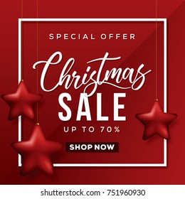 Christmas Sale Banner. Special offer card.
