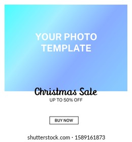 Christmas sale banner template, special offer discount poster for your business. Modern vector illustration