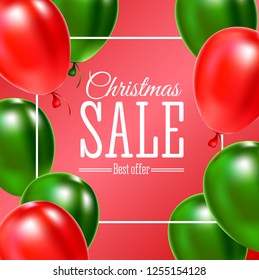 Christmas Sale banner. Vector illustration