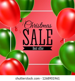 Christmas Sale banner. Vector illustration