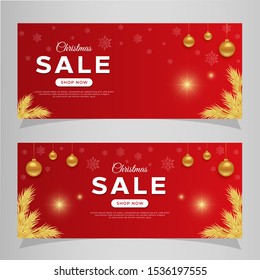 Christmas sale banner Vector Illustration