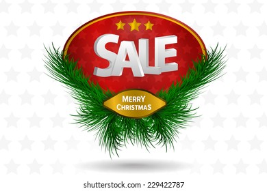 Christmas sale banner vector illustration