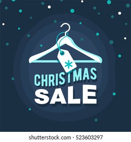 Christmas sale banner. Vector illustration.