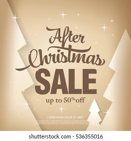 christmas sale banner, vector illustration