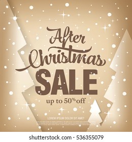 christmas sale banner, vector illustration