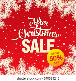 Christmas sale banner, vector illustration