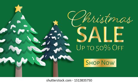 Christmas sale banner for website, shopping online, poster, and announcement printing. 