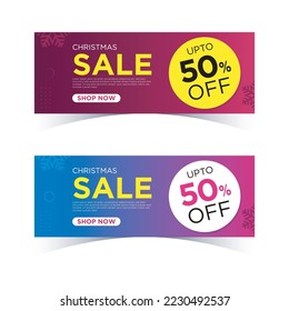 Christmas sale banner, xmas sale template design, graphic design for multipurpose use