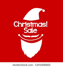 christmas sale, beautiful greeting card background or banner with smile theme. design illustration