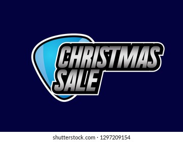christmas sale, beautiful greeting card background or banner with blue theme. design illustration - Vector