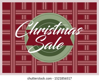 christmas sale, beautiful greeting card background or banner with vintagel theme. design illustration