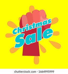 christmas sale, beautiful greeting card background or template banner with labour theme. vector design illustration