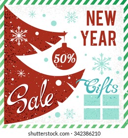 Christmas sale big bright  design 50% off EPS 10 vector stock illustration